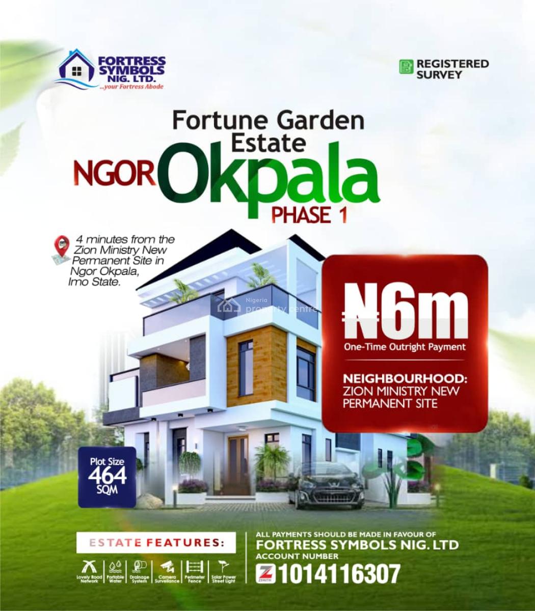 Govt. Approved Estate Land, Strategically Located, Fortune Garden Estate, Phase 3, Ngor Okpala, Imo, Mixed-use Land for Sale