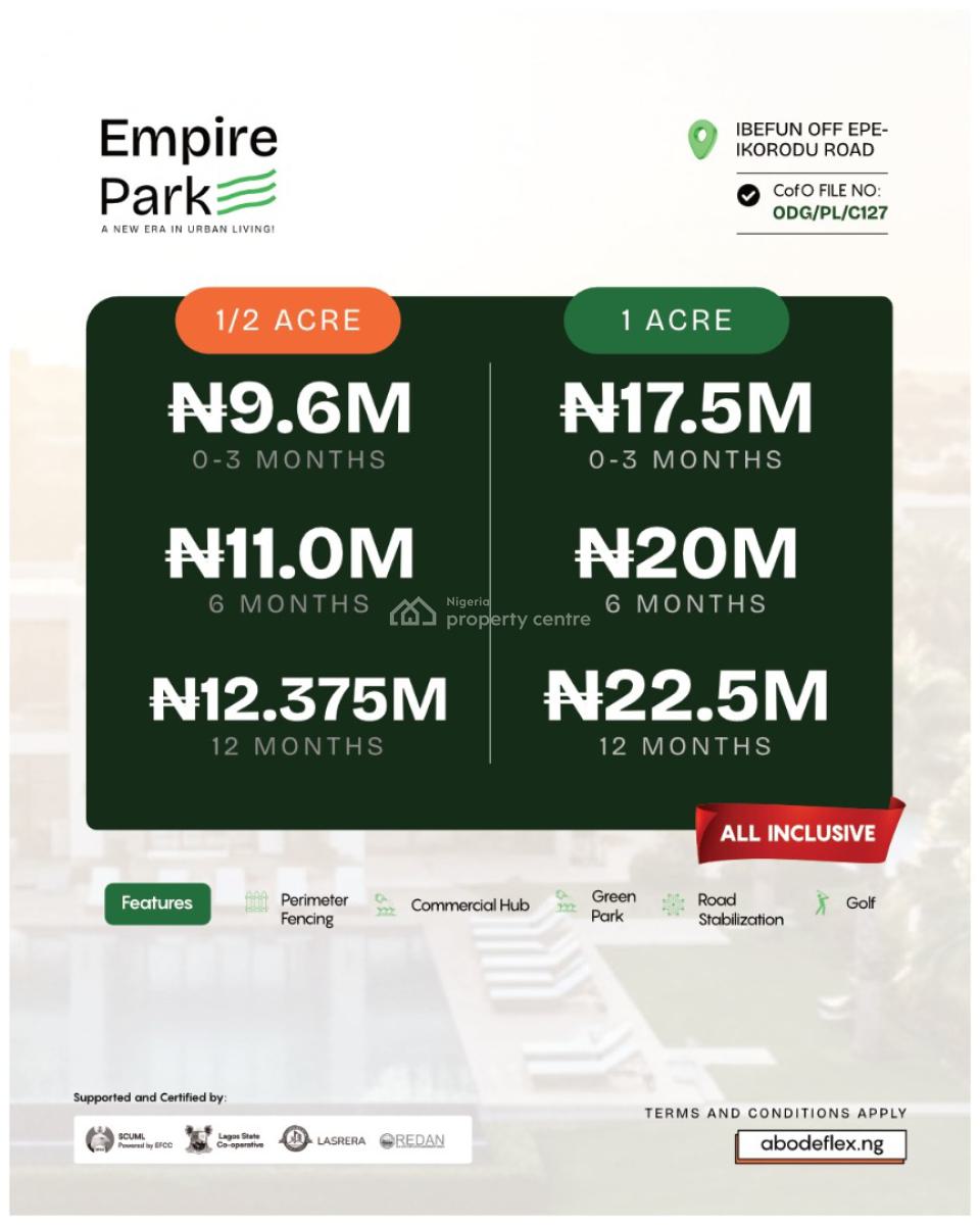 Land, Ibefun, Off Epe - Ikorodu Road, Odogbolu, Ogun, Land for Sale