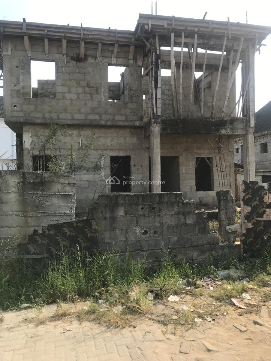 an Uncompleted 4bedroom Duplex & (2) Units of Room and Palor Self Cont, Silver Point Estate Badore Road, Badore, Ajah, Lagos, Detached Duplex for Sale