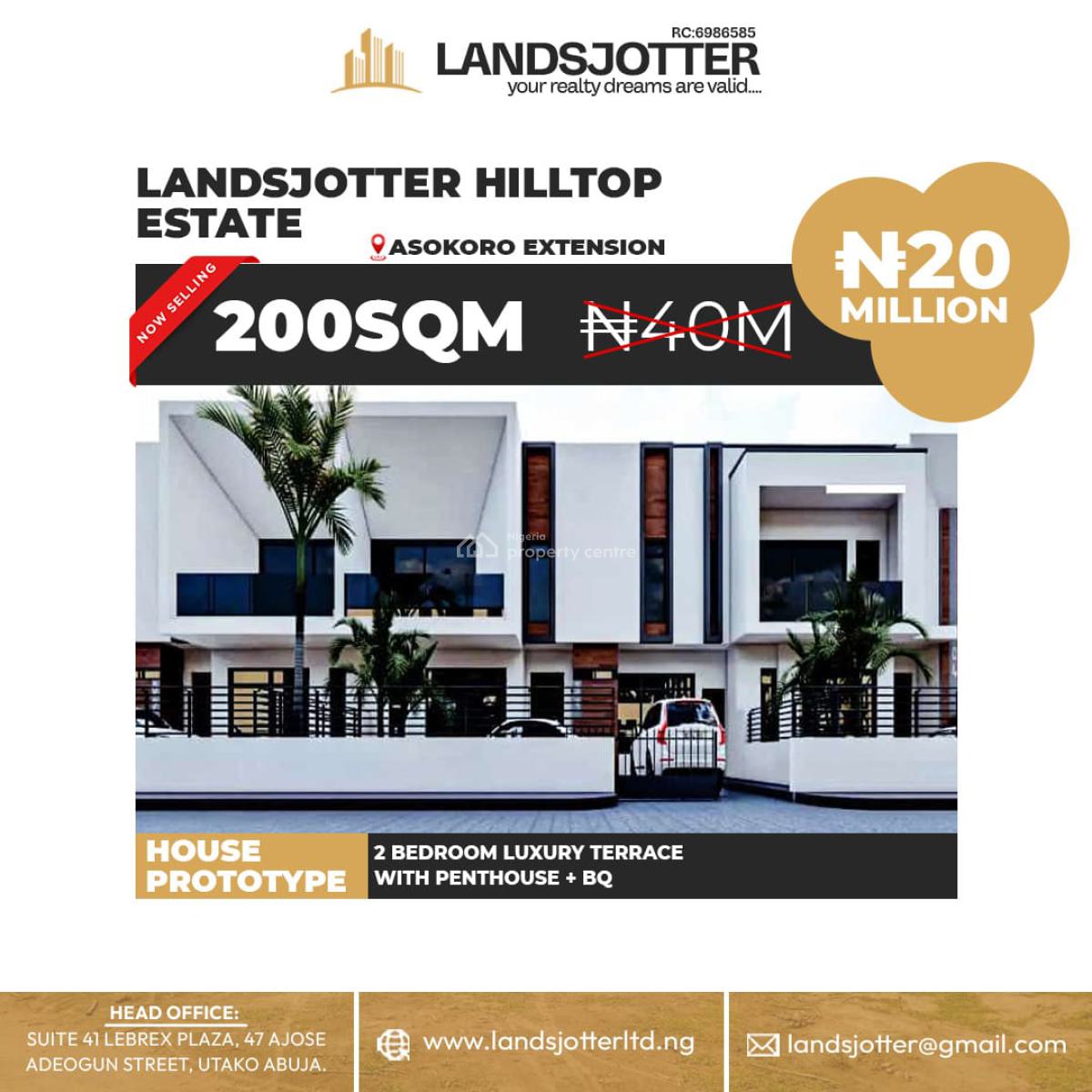 2 Bedroom Terrace Duplex with Attached Bq, Sunrise Water Park, Asokoro Extension., Asokoro District, Abuja, Residential Land for Sale