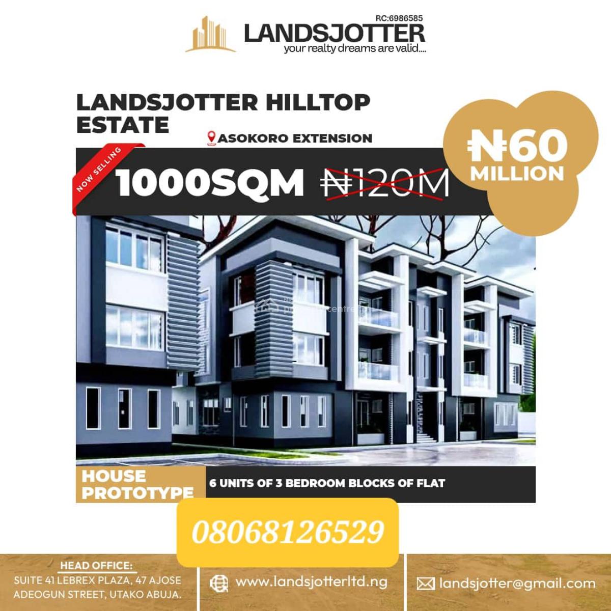 6 Units of 3 Bedroom Block of Flat, Sunrise Water Park, Asokoro District, Abuja, Residential Land for Sale