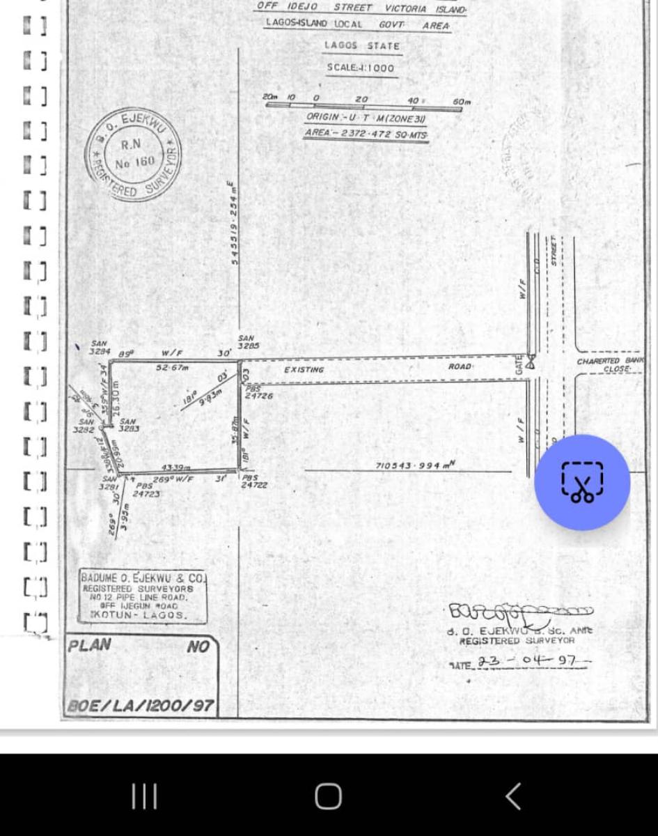 Prime Land of 2,372.472sqm at Off Ldejo Street, Victoria Lsland,, Off Idejo Street, Victoria Island (vi), Lagos, Mixed-use Land Joint Venture