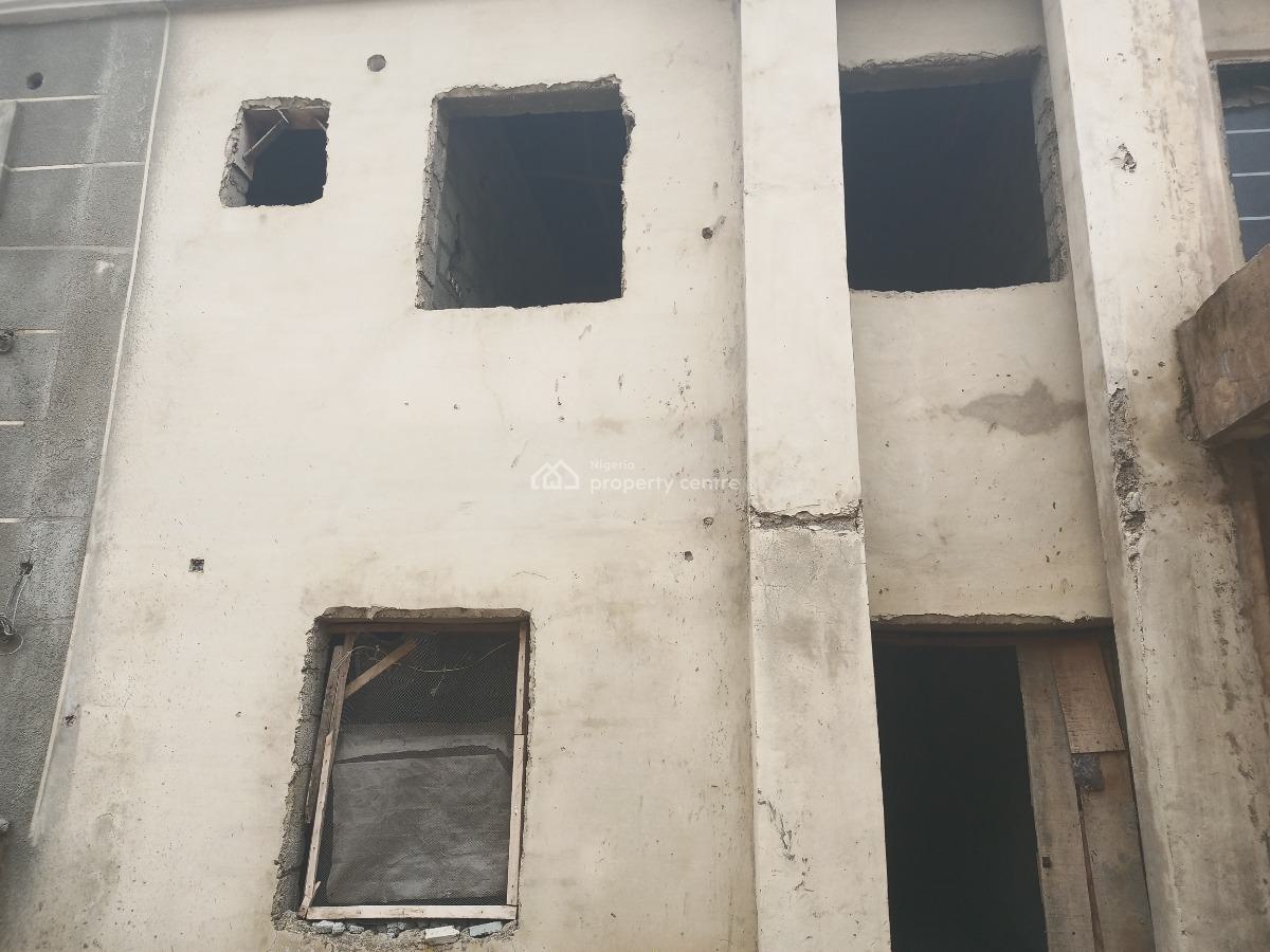 Carcass 3 Bedroom Terrace Duplex with Basement, Naf Valley Estate Asokoro, Asokoro District, Abuja, Terraced Duplex for Sale
