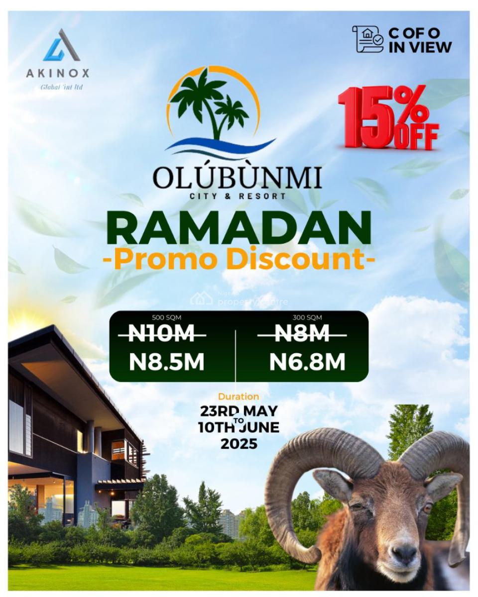 The Most Cheapest Land with 15%discount, Olubunmi City and Resorts, Awoyaya, Ibeju Lekki, Lagos, Mixed-use Land for Sale