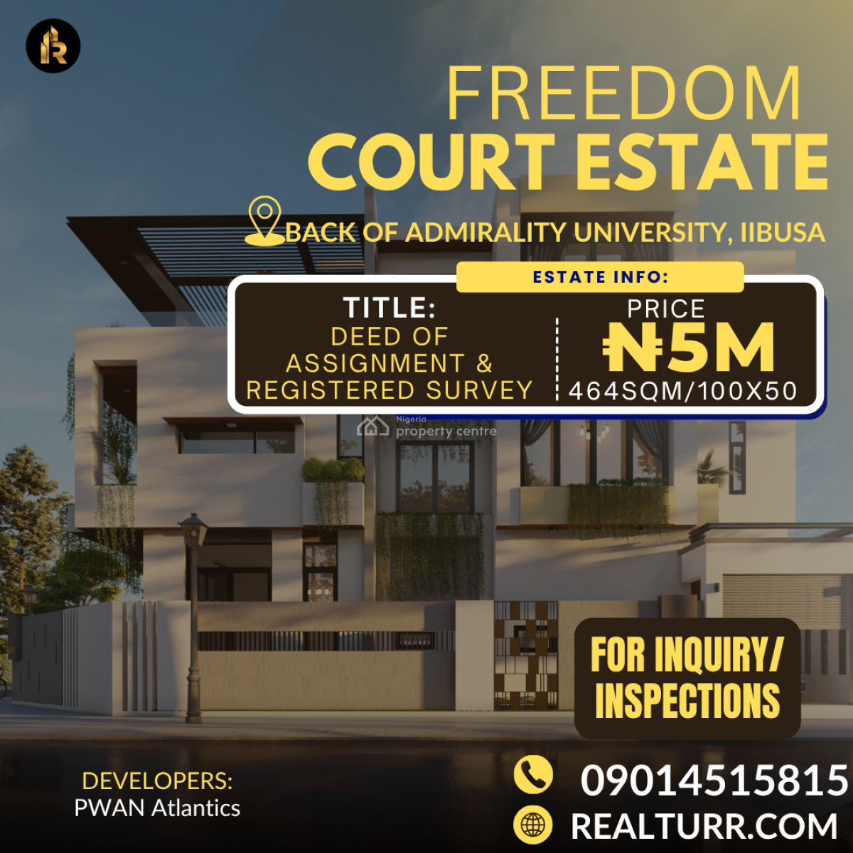 Secure Land for Investment in a Fast-developing Estate, Admiralty Drive, Asaba, Delta, Residential Land for Sale