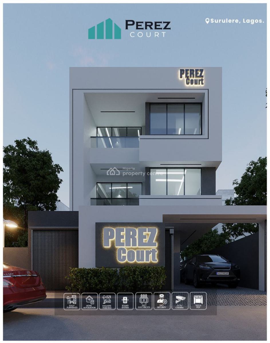 Perez Court, Smart Home, Perfect for Shortlets, Surulere, Lagos, Flat / Apartment for Sale