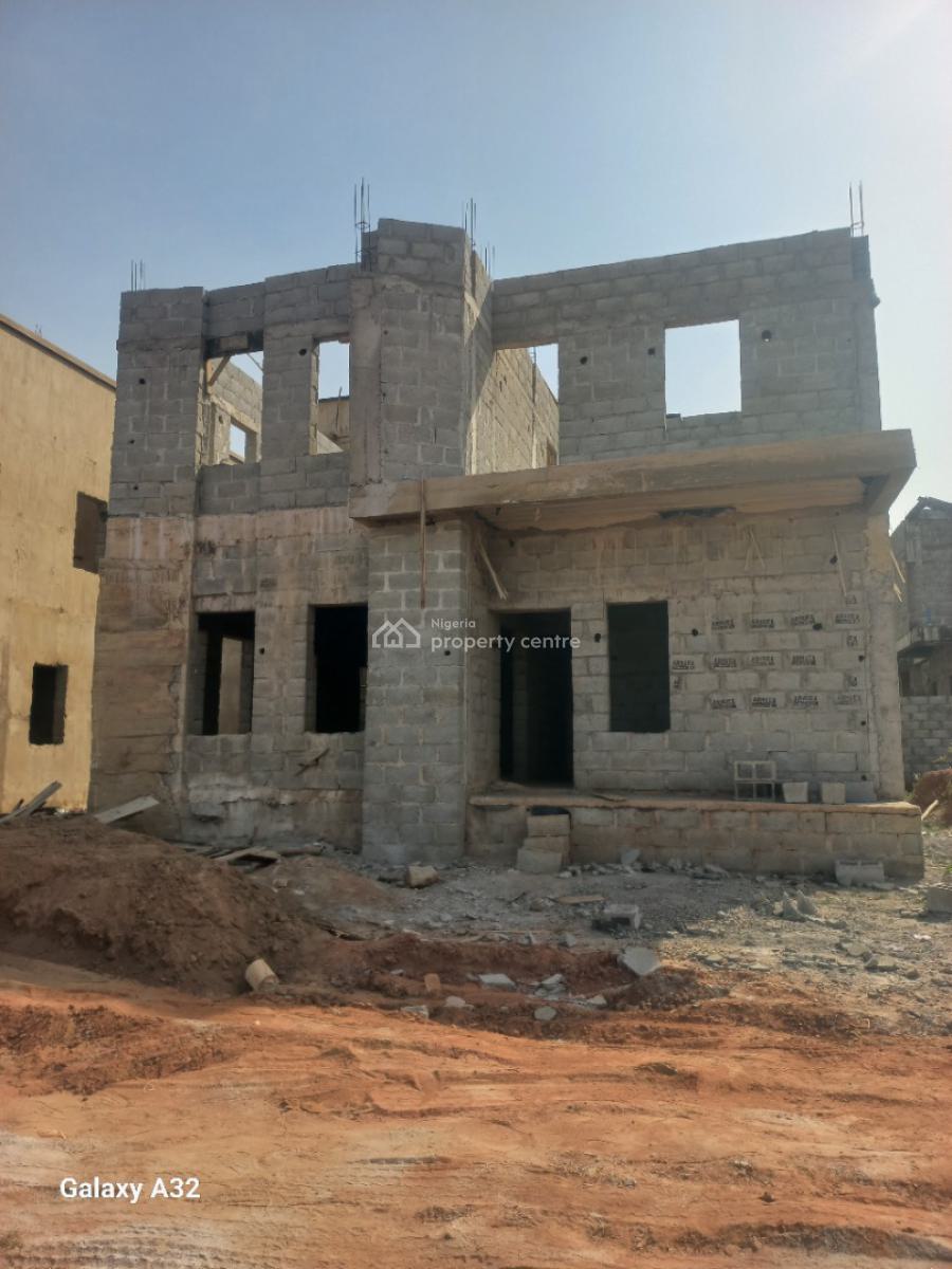 Cheap 4 Bedrooms Duplex  ( Carcass ) Lintel Level, Near Gaat International School, Gaduwa, Abuja, Detached Duplex for Sale