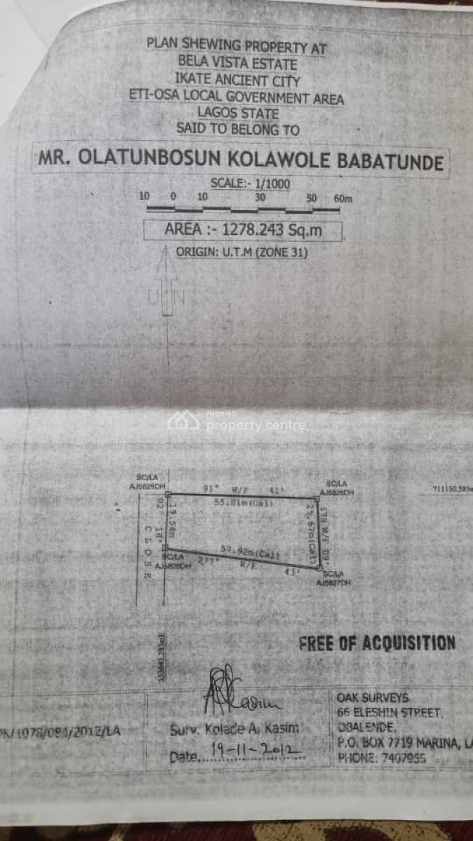 Strategically Located 1,278 Sqm of Land Directly Abutting Mrs Filling, Directly Abutting Mrs Filling Station on Lagos-epe Expressway, Ikate Elegushi, Lekki, Lagos, Land for Sale
