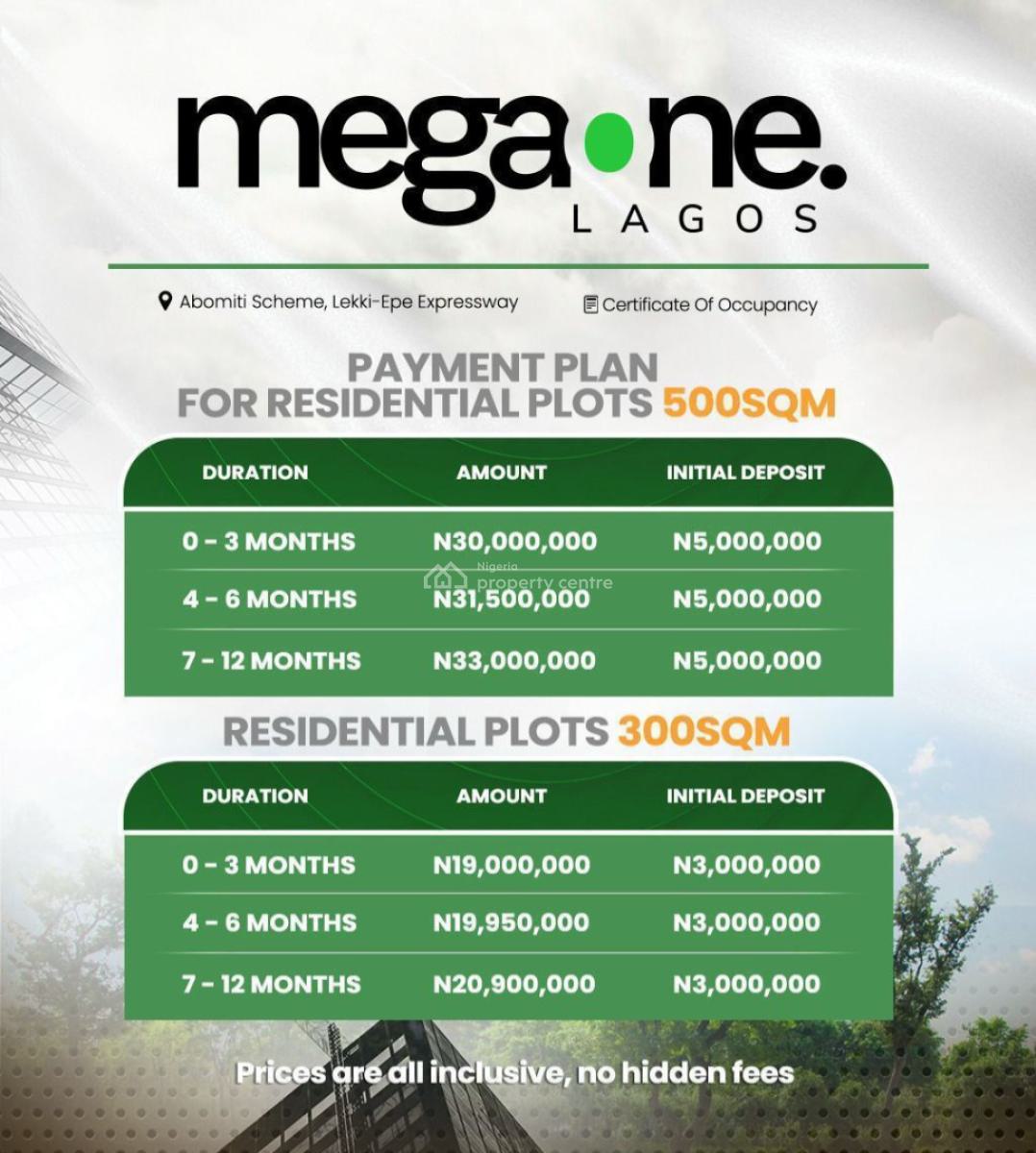 Land on a Strategic Area, Mega One, Abomiti Scheme, Lekki Epe Expressway, Ibeju Lekki, Lagos, Mixed-use Land for Sale