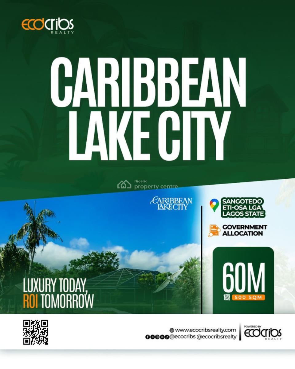 Land with Government Allocation and Registered Survey, Carribean Lake City, By Novare Mall Shoprite, Sangotedo, Ajah, Lagos, Residential Land for Sale