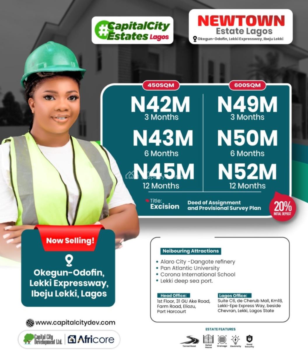 Estate Land, Newtown Estate Okogun-odoffin, Epe Expressway, Ibeju Lekki, Lagos, Residential Land for Sale