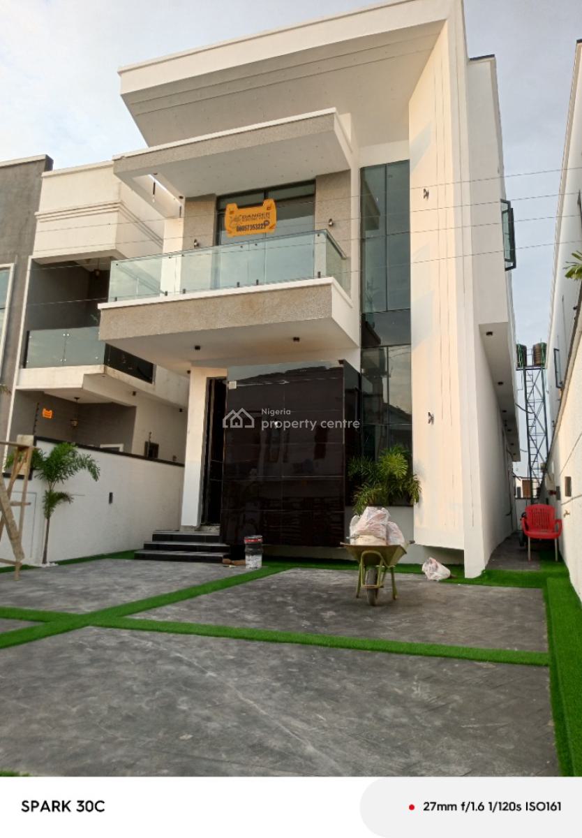 Brand New 5 Bedroom Fully Detached Duplex with Swimming Pool,bq & Lib, Lekki Palm City Estate, Ajah, Lagos, Detached Duplex for Sale