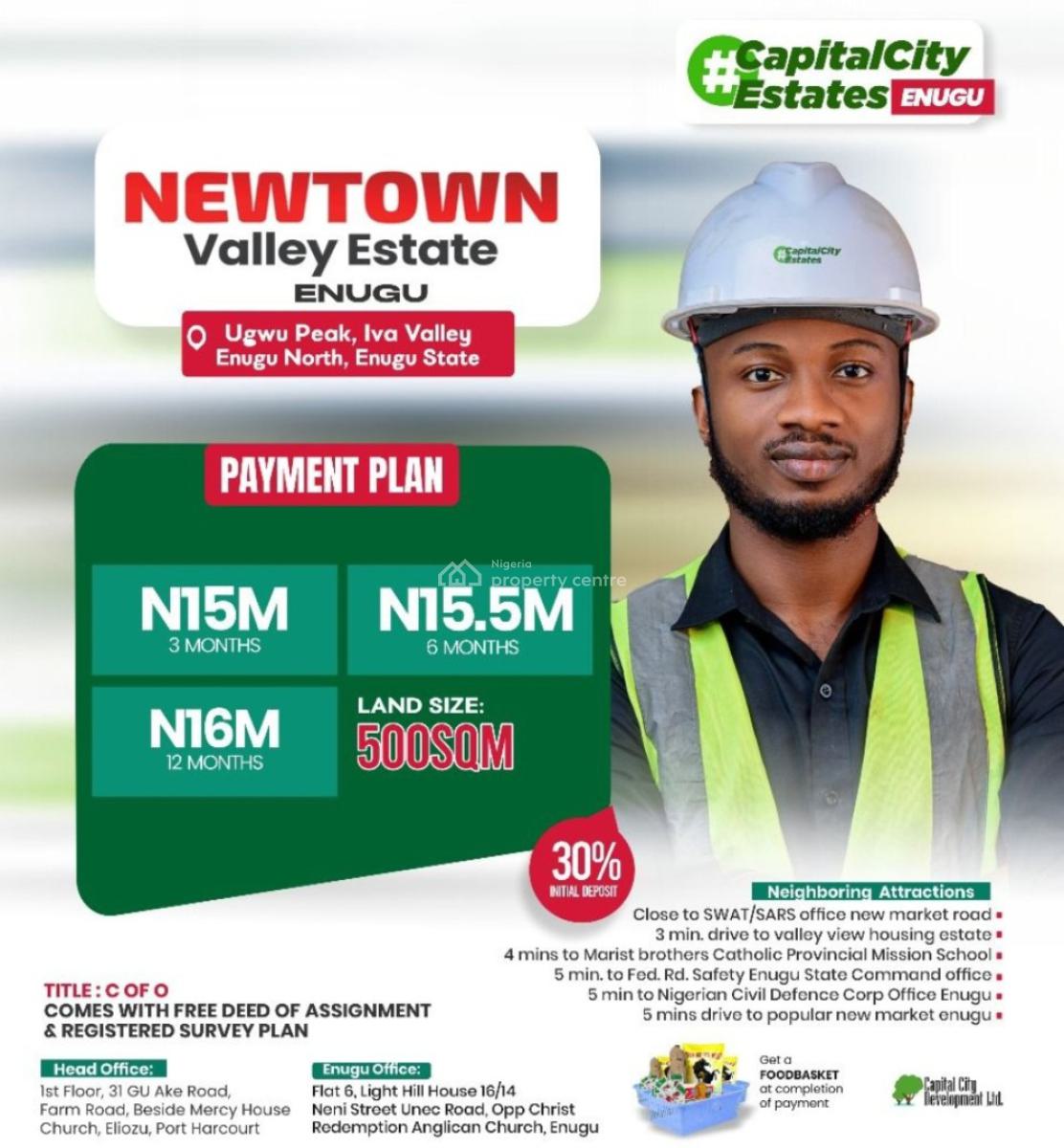 Estate Land, Newtown Valley Estate Ugwu Peak, Iva Valley, Enugu, Enugu, Residential Land for Sale