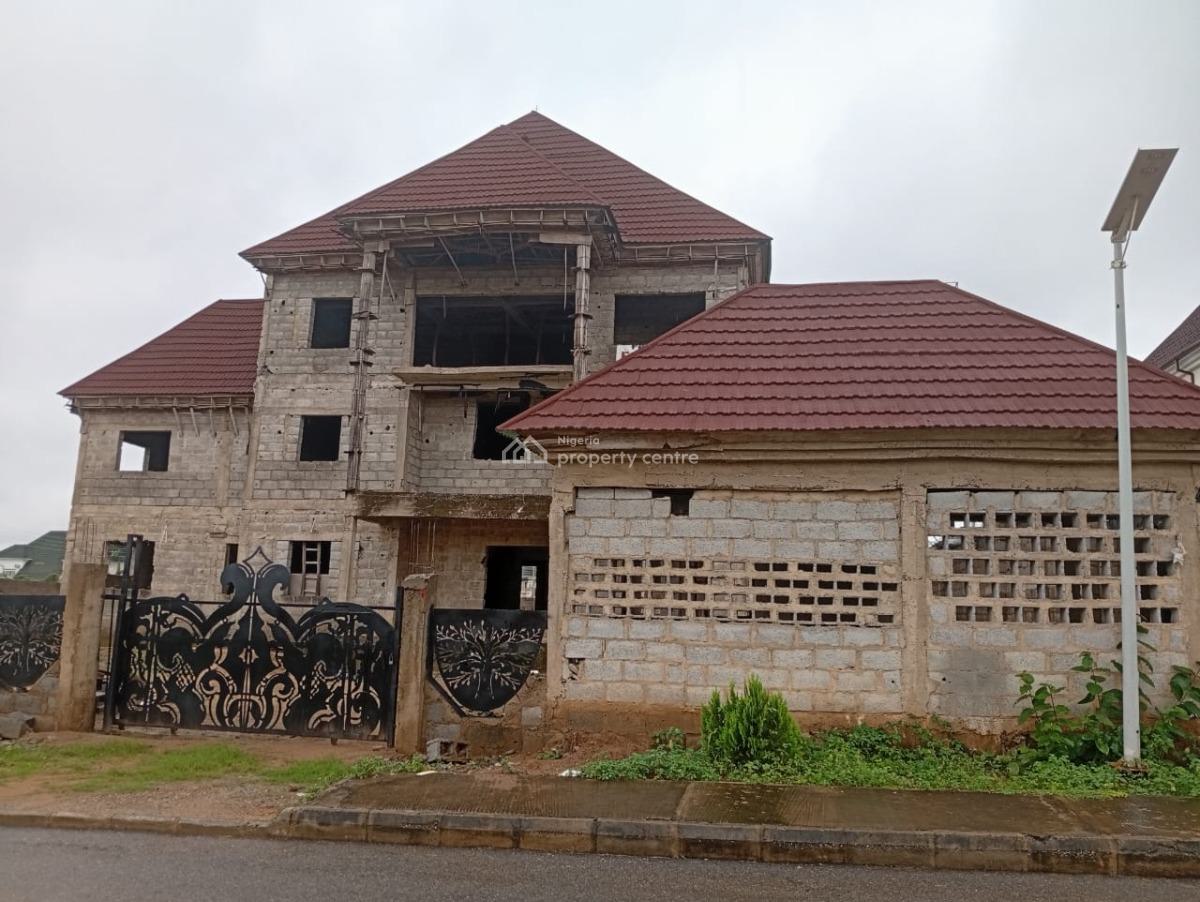 8 Bedrooms Mansion Advanced Carcass, and Finished 4 Bedrooms Duplex, Cluster 5, River Park Estate, Airport Road, Lugbe District, Abuja, House for Sale