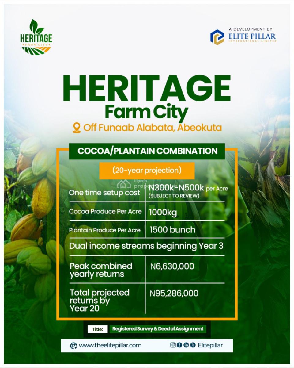 Invest in Fertile Farm Land and Earn Up to #1.5m Annually, Alabata, Abeokuta North, Ogun, Land for Sale