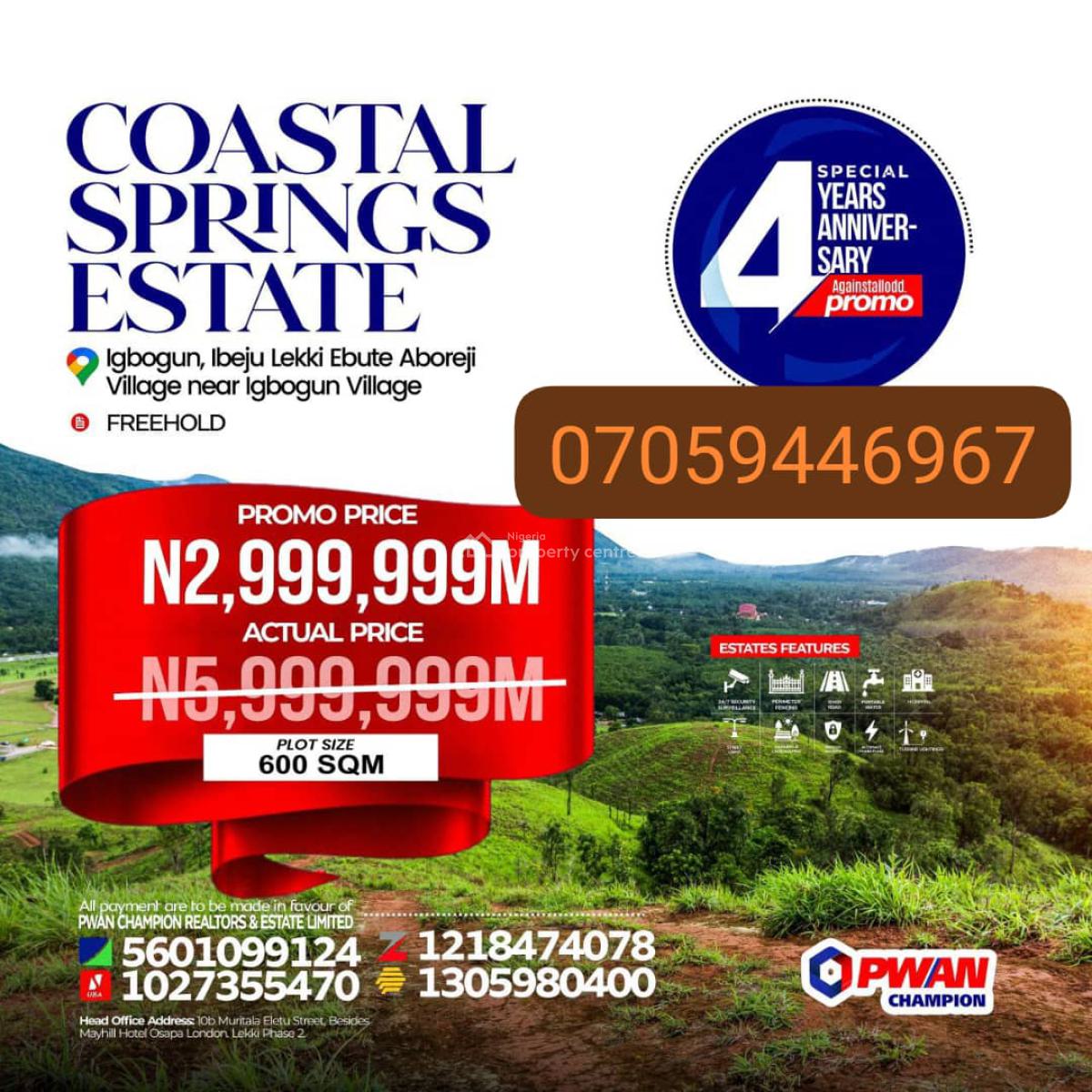 Plots of Affordable Lands Along Coastal Road, Igbogun Community Close to Coastal Road, Ibeju Lekki, Lagos, Mixed-use Land for Sale