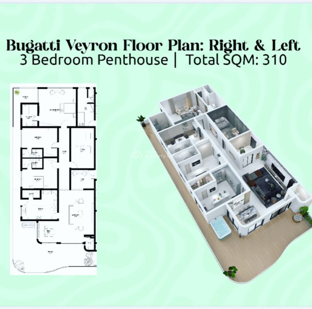 Introducing The Bugatti Luxury Offplan Apartment with Payment Plan, Foreshore Off Freedom Way, Lekki Phase 1, Lekki, Lagos, House for Sale