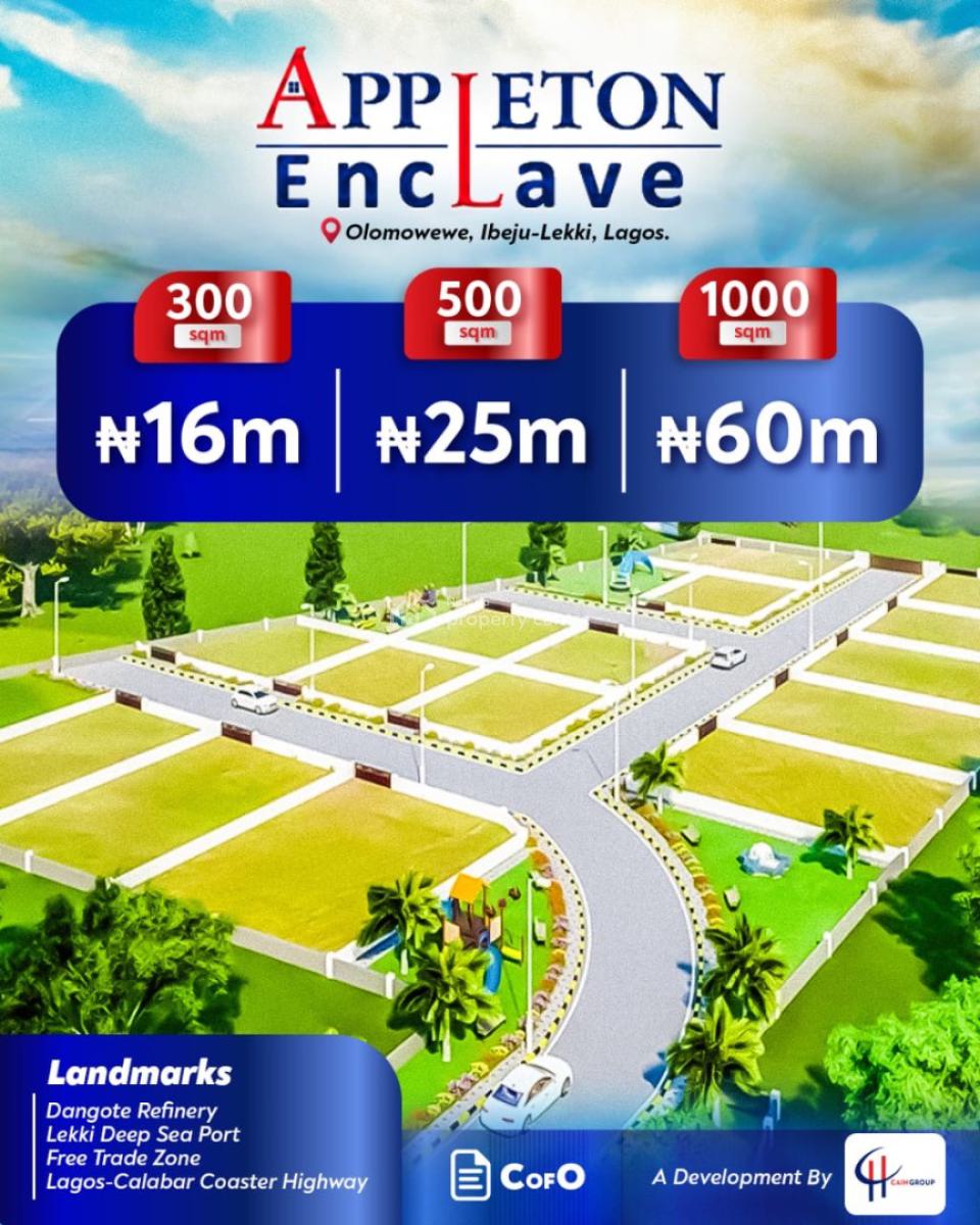 Own a Plot of Land at Appleton Enclave, Land with Cofo, Ibeju Lekki, Lagos, Residential Land for Sale