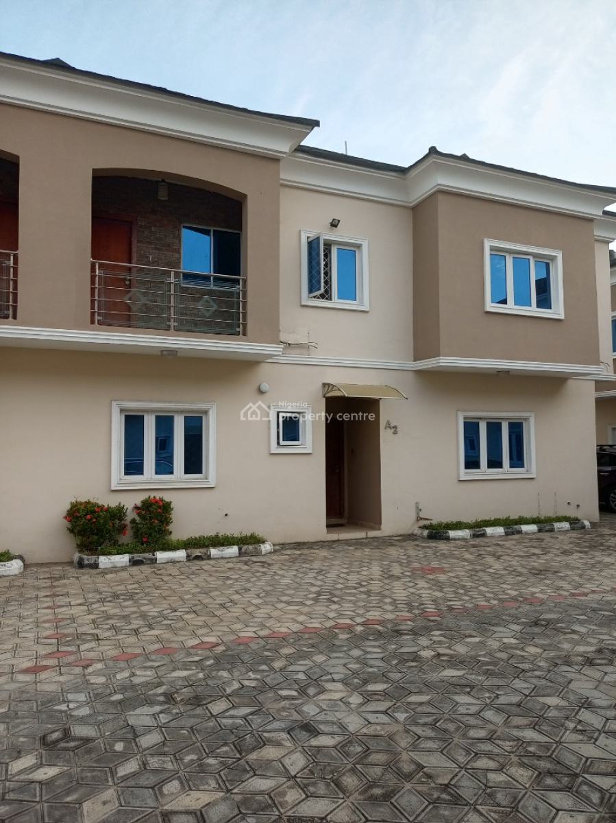 Serviced 4bedroom Big Bq Gym Pool Secured Estate, Estate Inside Estate, Agungi, Lekki, Lagos, Semi-detached Duplex for Rent