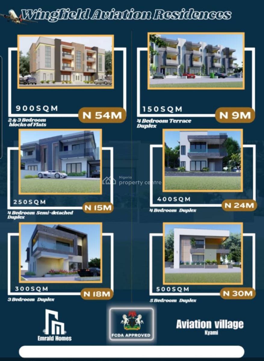 Wingfield Aviation Estate Within a Fully Built Area, Fcda Aproved, Beside Customs Qauters and Aviation Village., Kyami, Abuja, Residential Land for Sale