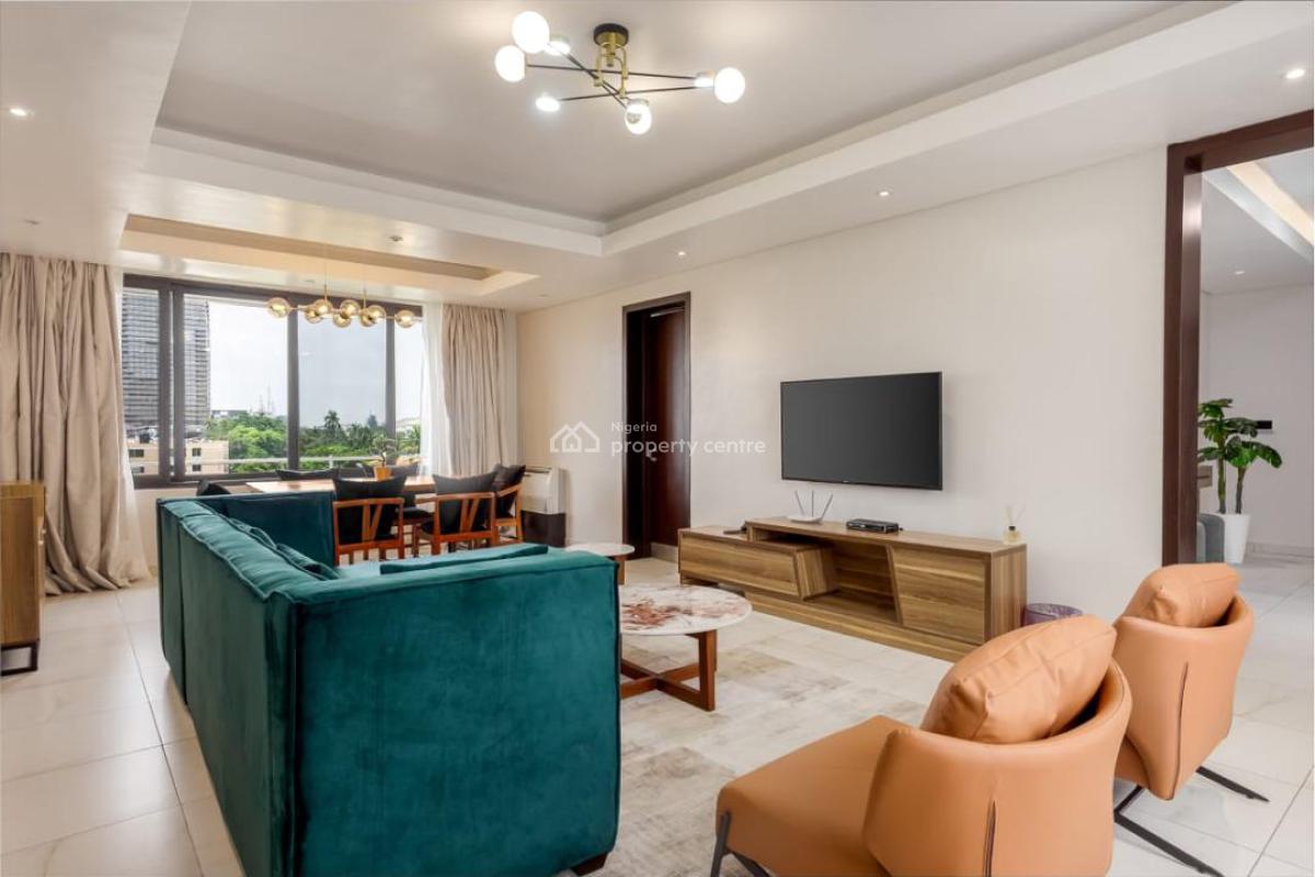 Fully Services 3 Bedrooms Fully Furnished Flat with 1 Room Bq, Ikoyi, Lagos, Flat / Apartment for Rent