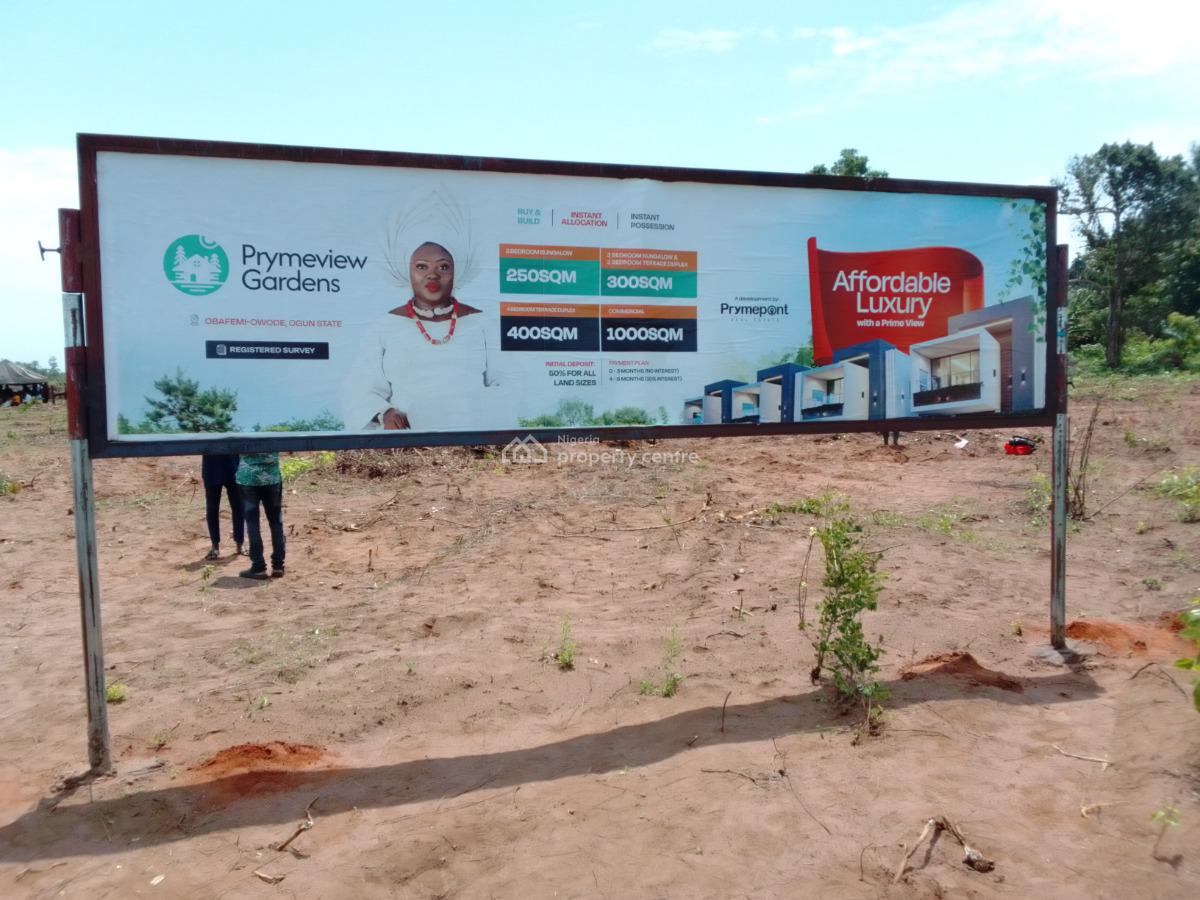Affordable Estate Land in Close to Major Developments, Prymeview Gardens, Owode, Obafemi Owode, Ogun, Mixed-use Land for Sale