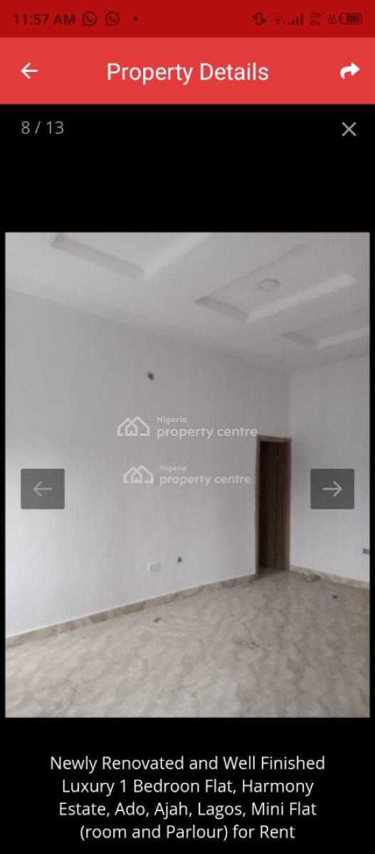 Newly Renovated Mini Flat, Harmony Estate, Ado, Ajah, Lagos, Mini Flat (room and Parlour) for Rent