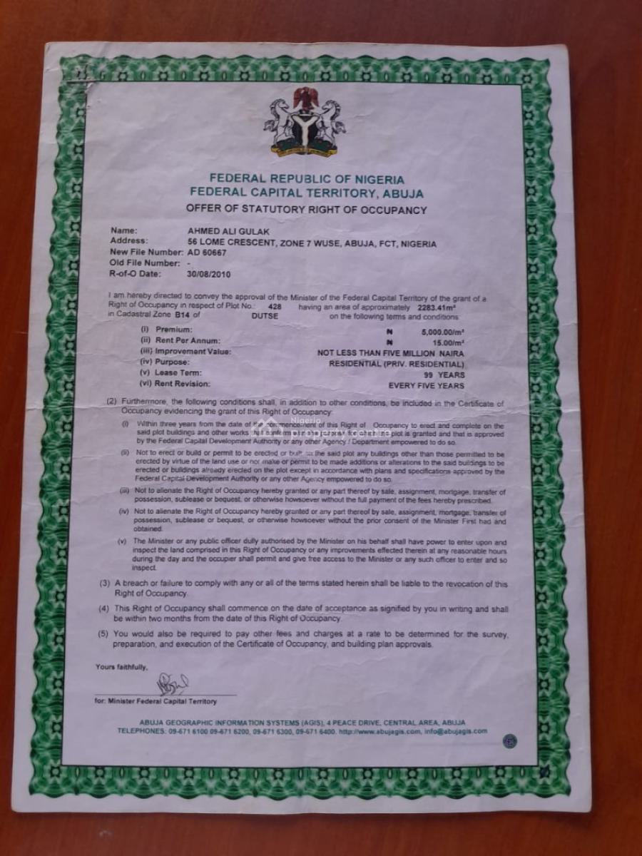 Residential Plot, Apo, Abuja, Residential Land for Sale