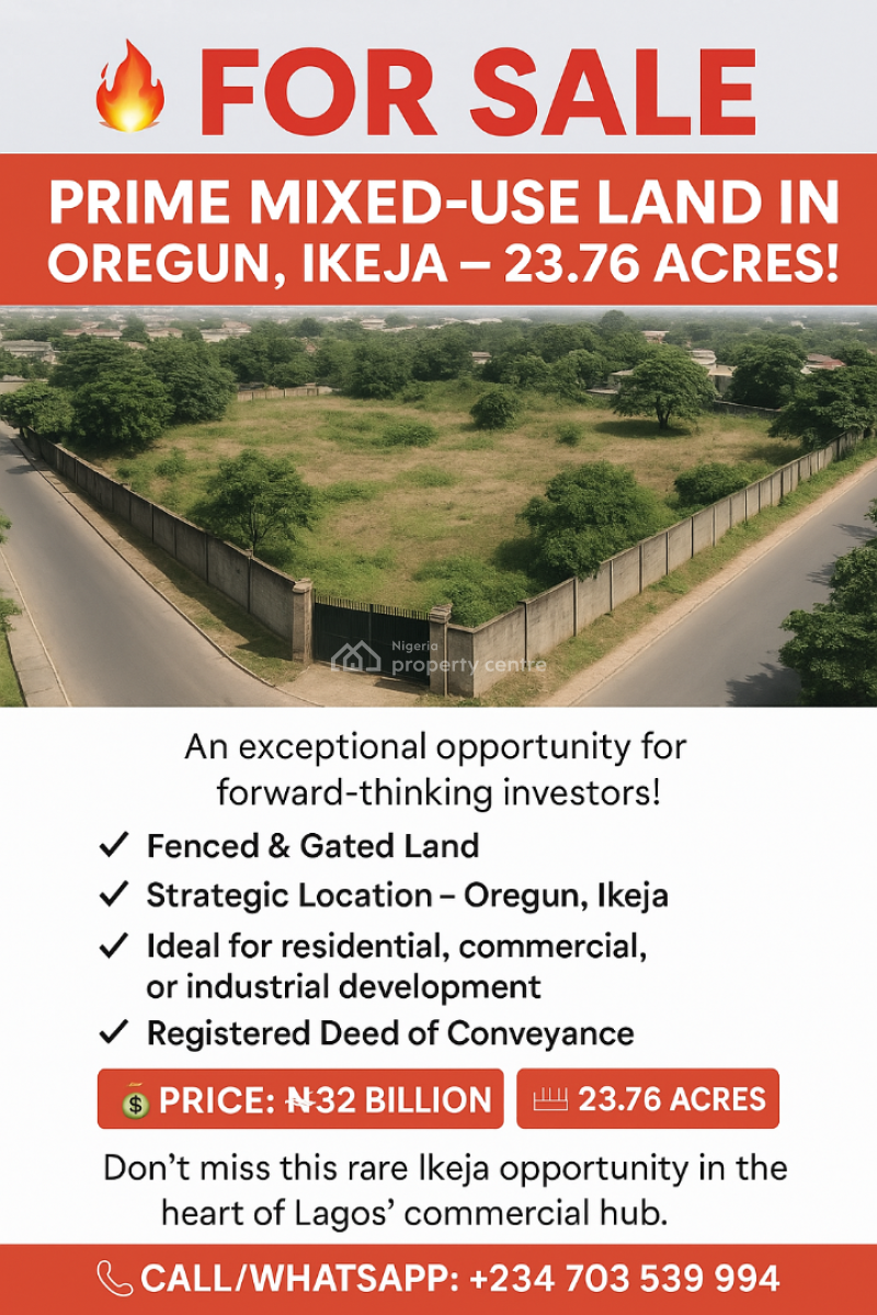 Versatile Land Opportunity for Investors Seeking Multi-purpose Use, Opebi, Ikeja, Lagos, Mixed-use Land for Sale