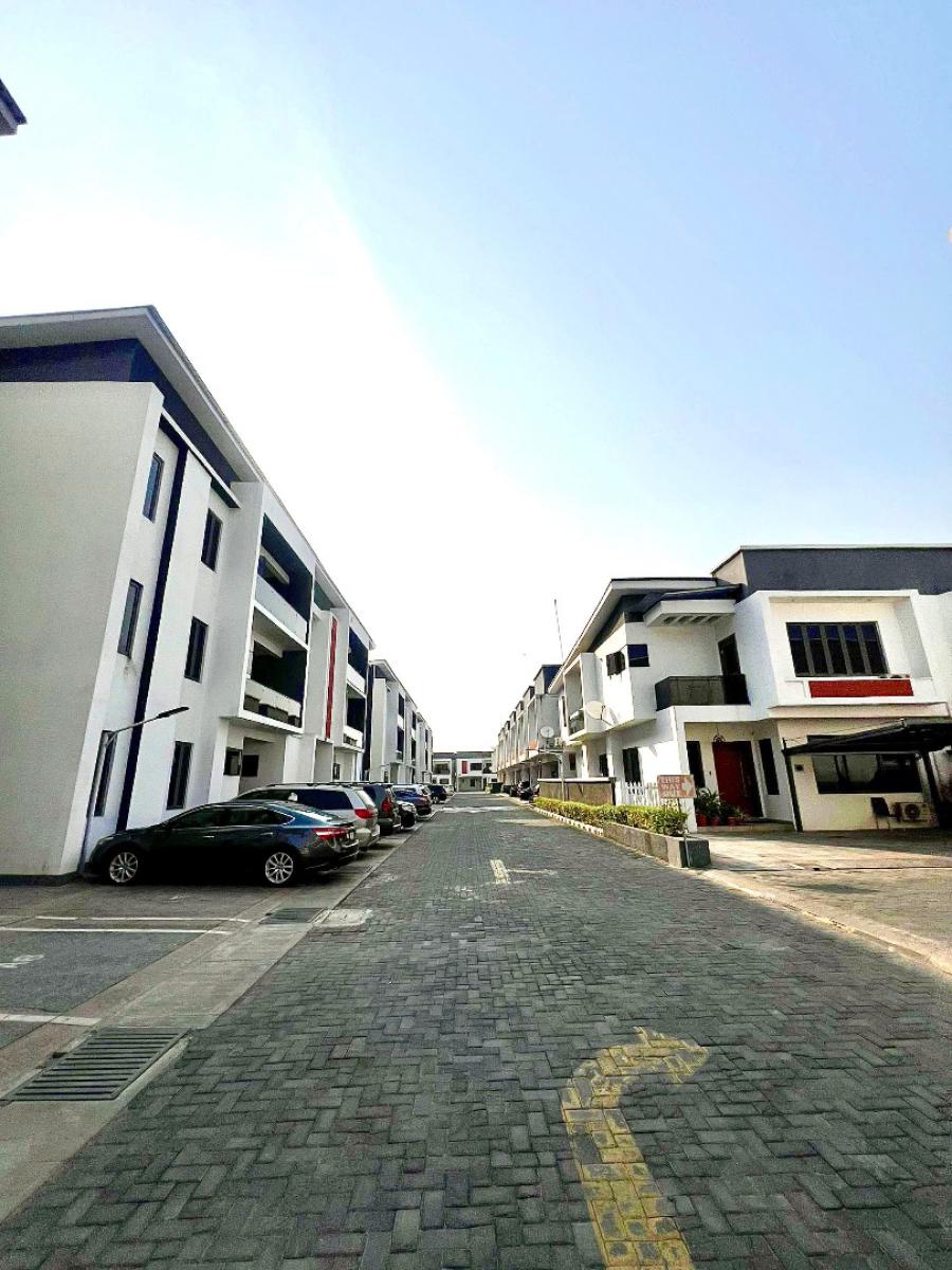 Lovely Fully Serviced  Furnished 3 Bedroom Terraced Duplex with Bq, Lekki Palm City, Ajah, Lagos, Terraced Duplex for Rent
