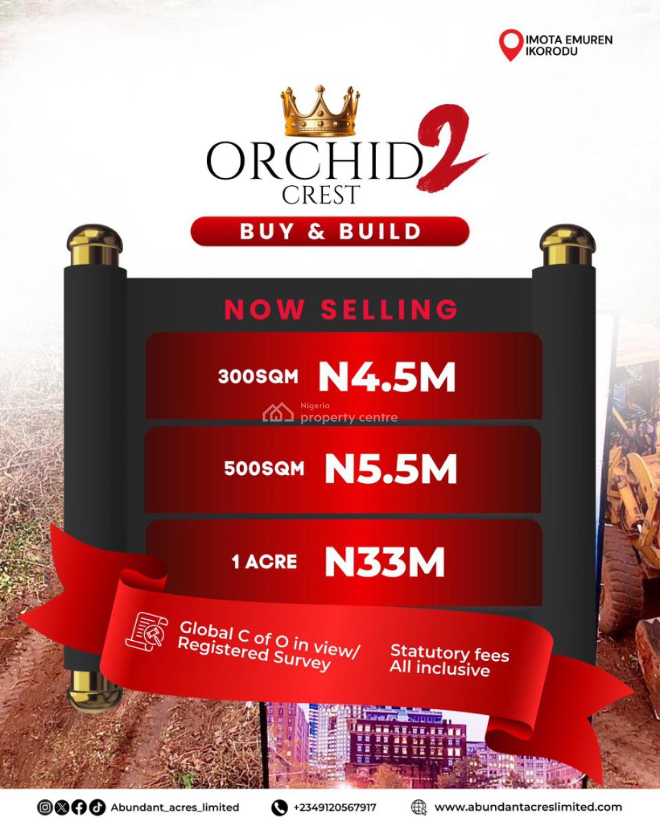 Land, Orchid Crest 2, Imota, Ikorodu, Lagos, Land for Sale