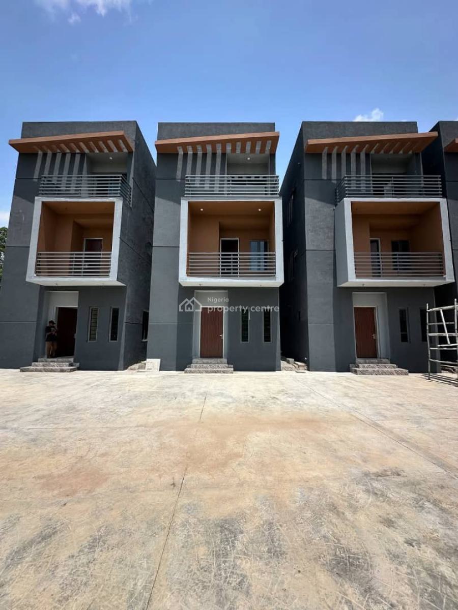 Brand New 4 Bedroom Terrace Duplex, 2 Family Lounge and Bq, Tarred Road, Jabi, Abuja, Terraced Duplex for Sale