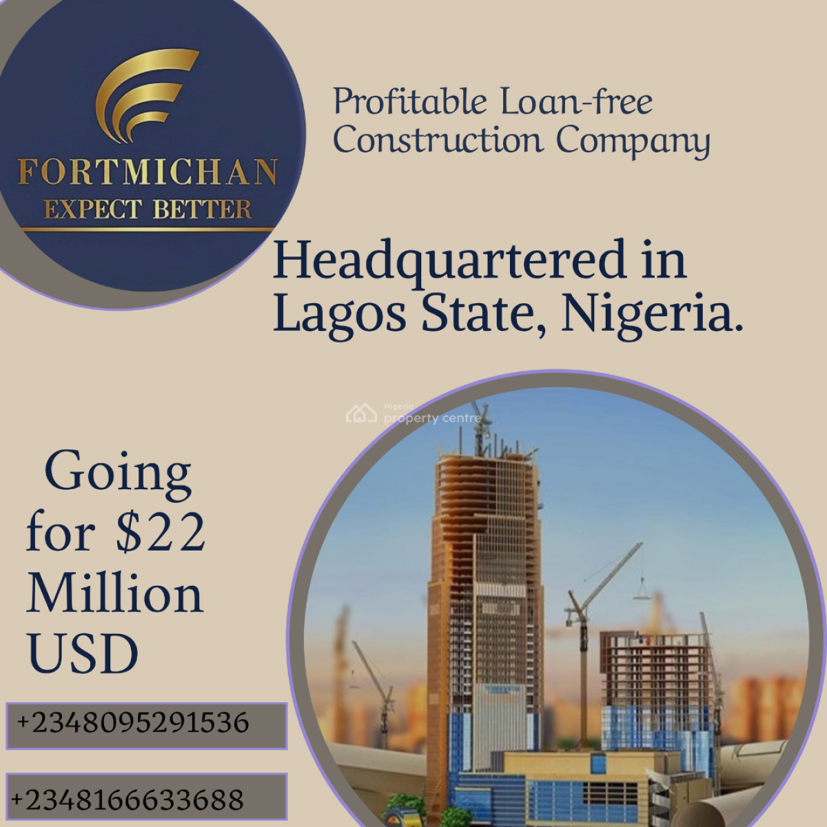 We Have Contact to The Sellers Representative - Construction Company, Ikeja, Lagos, Commercial Property for Sale
