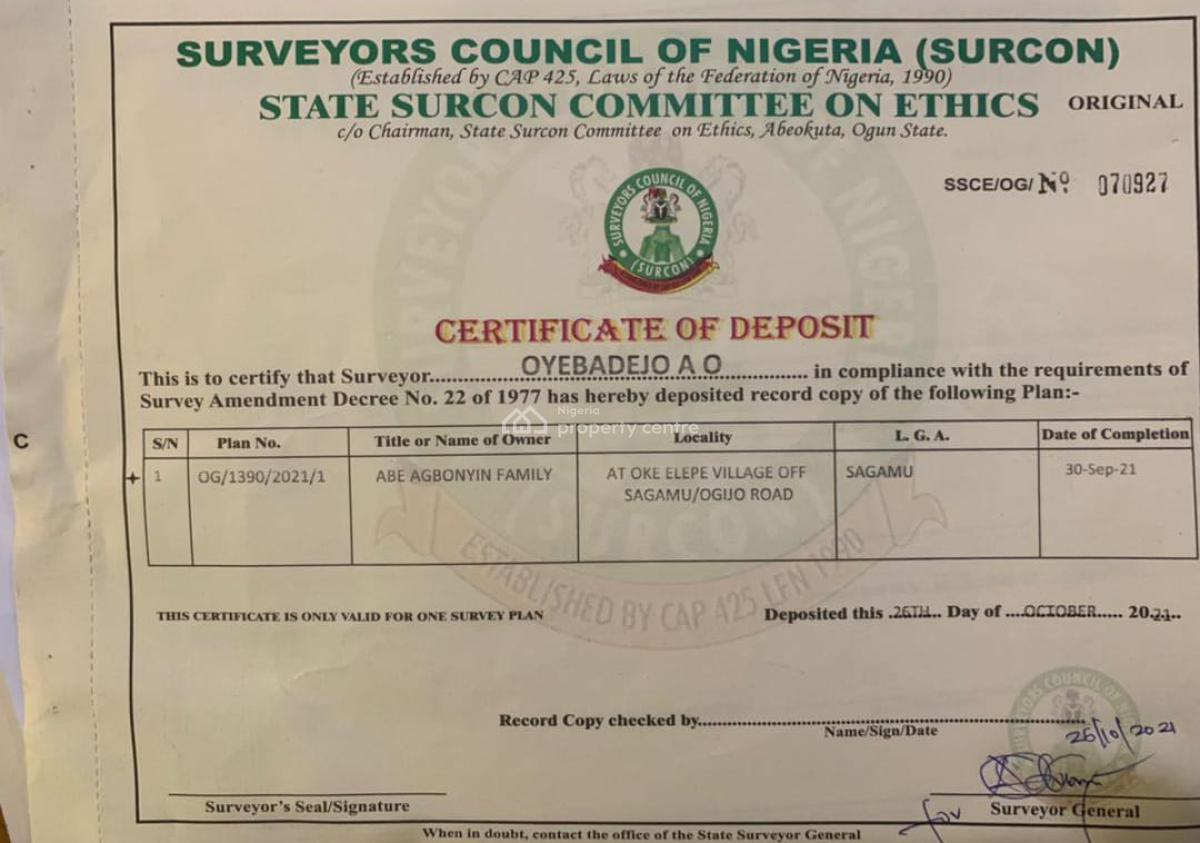50 Acres of Govt Approved Estate Strategically Located, Konigbagbe Bustop Ikorodu Sagamu Road, Sagamu, Ogun, Mixed-use Land for Sale