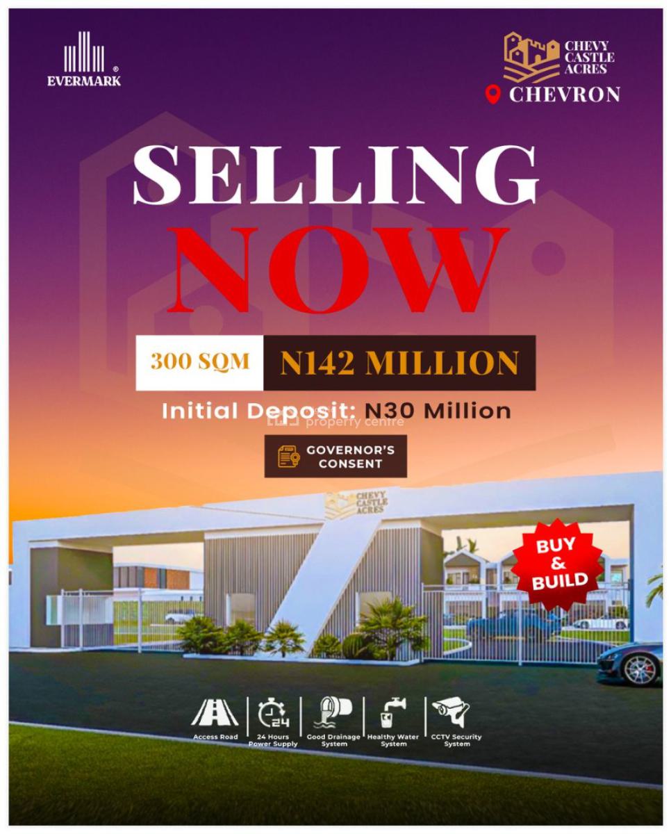 Exclusive Water Front, Chevy Castle Acres Estate Chevron Drive, Lekki, Lagos, Residential Land for Sale
