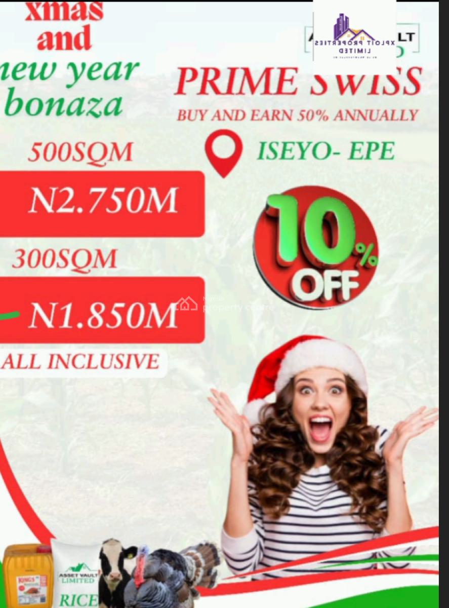 10% Christmas Bonanza, Prime Swiss Estate   Iseyo Epe Tollgate, Ijebu East, Ogun, Mixed-use Land for Sale