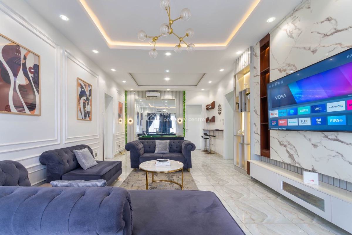Beautiful 3 Bedroom Apartment  with Swimming Pool, Lekki Conservation Road, Chevron, Lekki, Lagos, Flat / Apartment Short Let