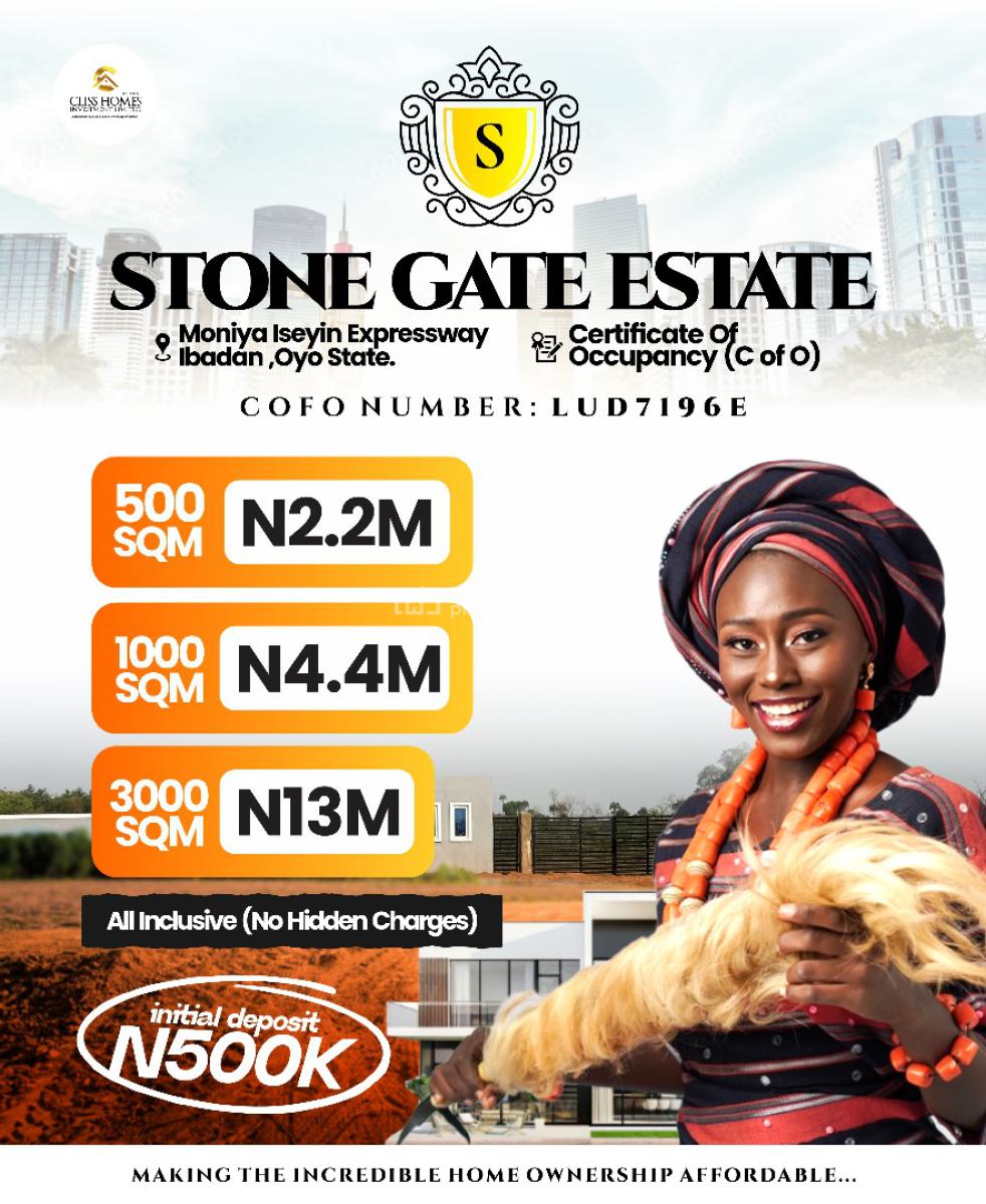 Stone Gate Estate -- Invest in Ibadans Tranquil Luxury Living, Olofin Village, Along Moniya–iseyin Expressway, Moniya, Ibadan, Oyo, Residential Land for Sale