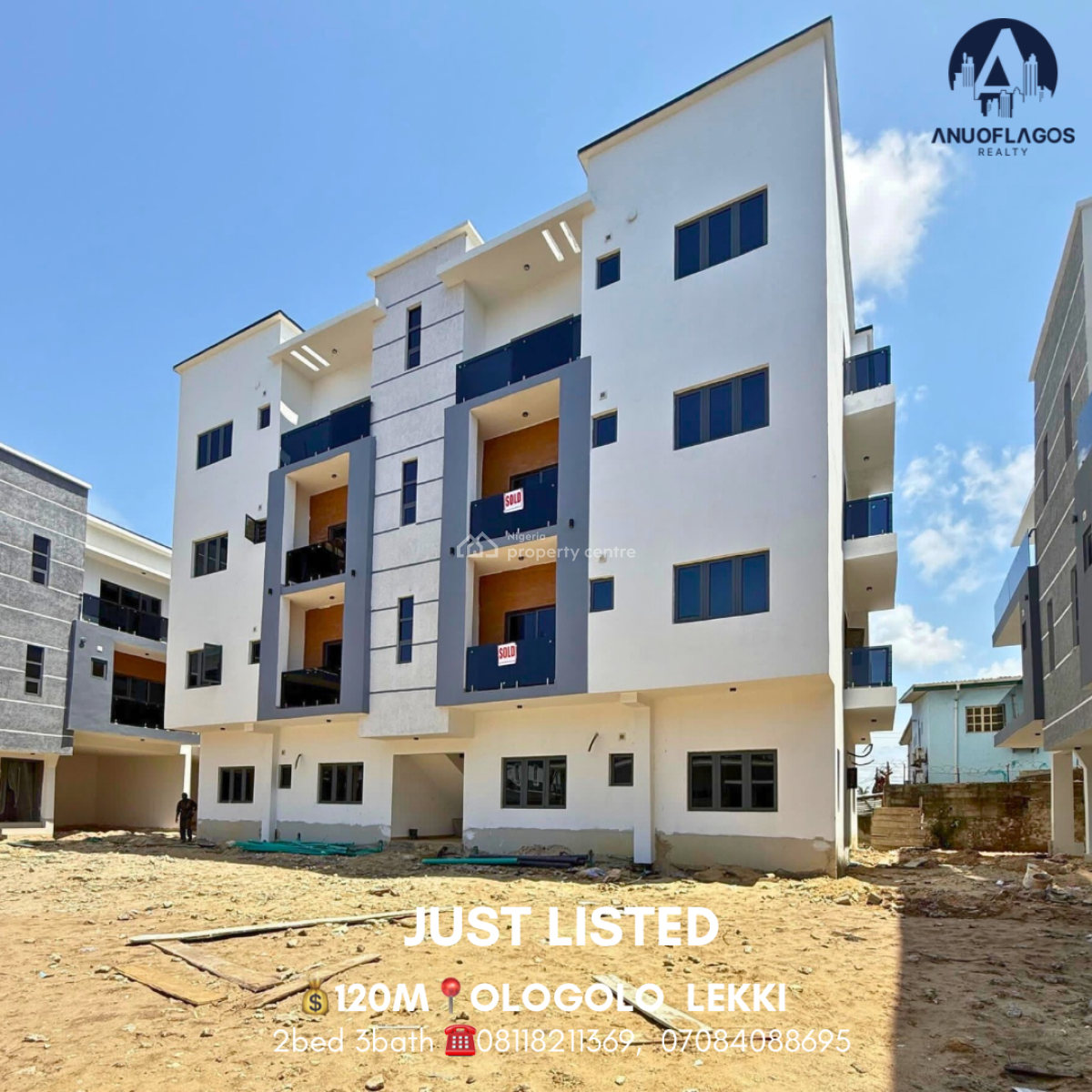 Well Structured 2 Bedroom Apartment with Bq., Ologolo, Lekki, Lagos, Block of Flats for Sale