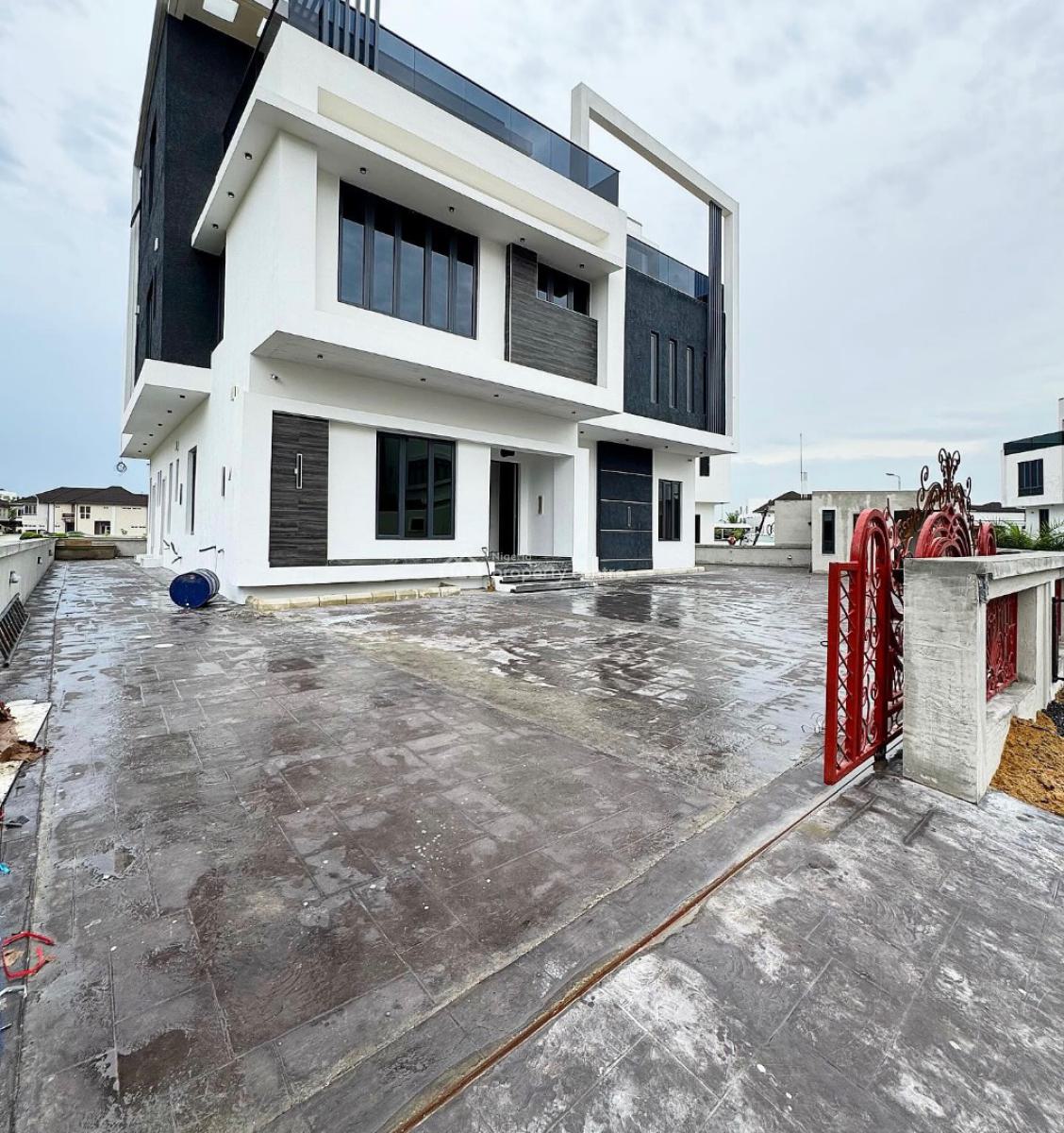 Contemporary 5 Bedroom Detached Duplex with Swimming Pool and Bq, Osapa, Lekki, Lagos, Detached Duplex for Sale