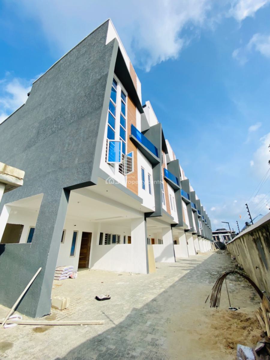 Stunning 4 Bedroom Terrace with Open Plan Kitchen, Bq and Gym, Ikate, Lekki, Lagos, Terraced Duplex for Rent