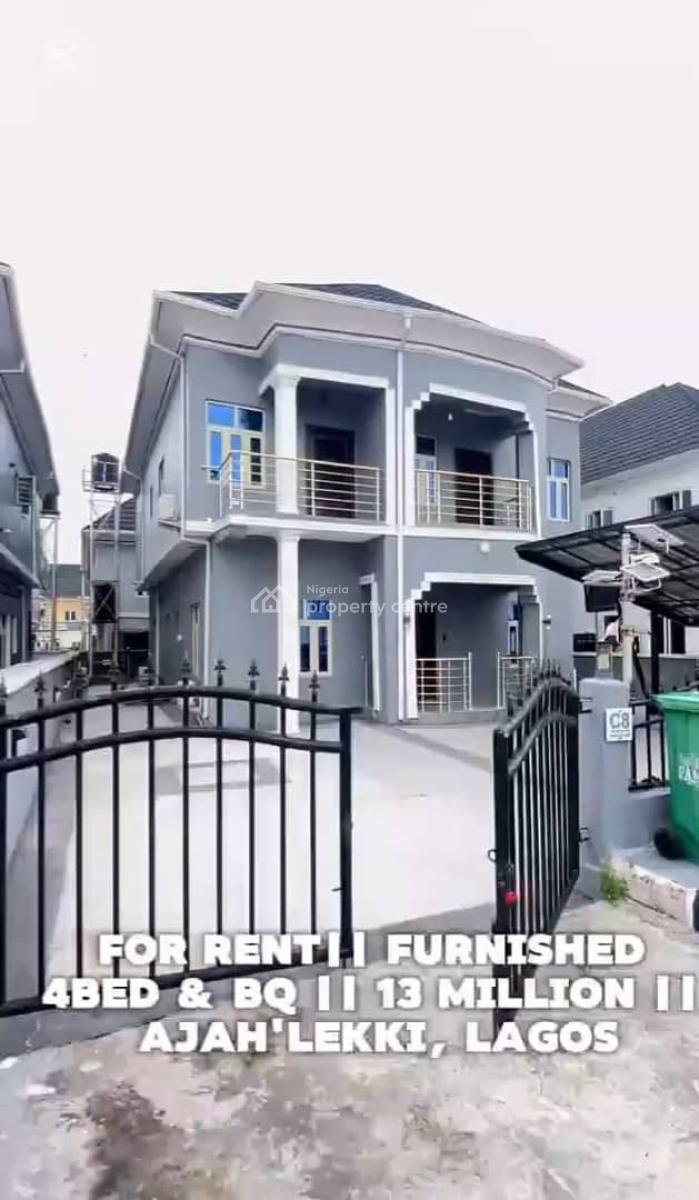 Luxury Furnished 4 Bedroom Fully Detached Duplex, Abraham Adesanya Bustop, Lekki Phase 2, Lekki, Lagos, Detached Duplex for Rent