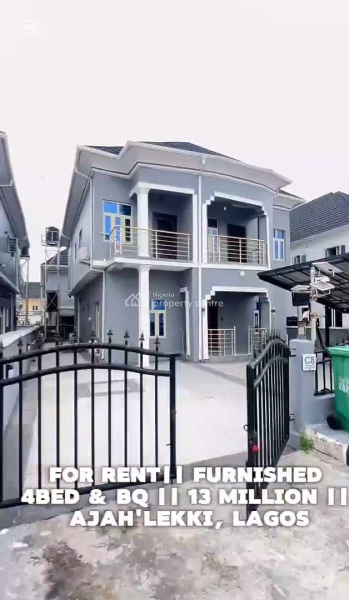Luxury Furnished 4 Bedrooms Fully Detached Duplex, Abraham Adesanya Bus-stop, Lekki Phase 2, Lekki, Lagos, Detached Duplex for Rent