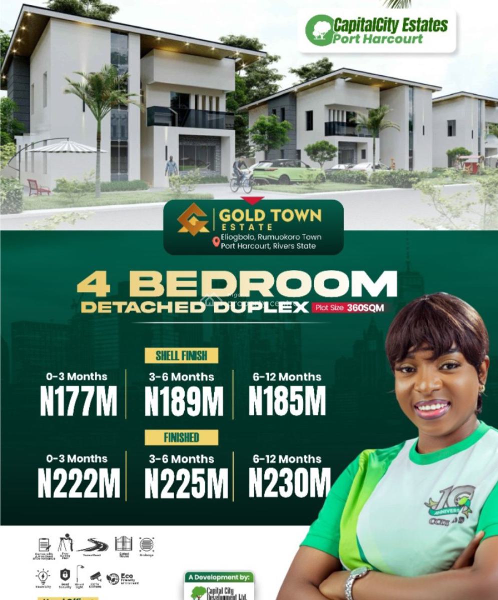 Buy and Build C of O Land and 5bed Fully Detached, Eliogbolo,, Port Harcourt, Rivers, Residential Land for Sale