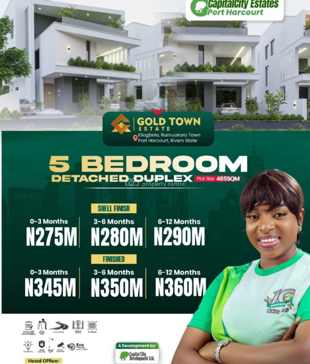 Buy and Build C of O Land and 5bed Fully Detached, Eliogbolo,, Port Harcourt, Rivers, Residential Land for Sale