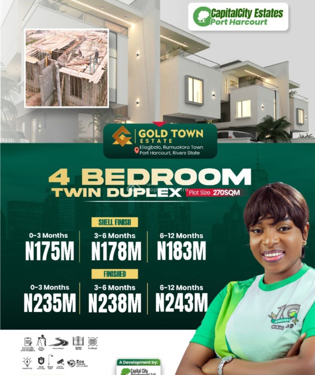 Buy and Build C of O Land and 5bed Fully Detached, Eliogbolo,, Port Harcourt, Rivers, Residential Land for Sale