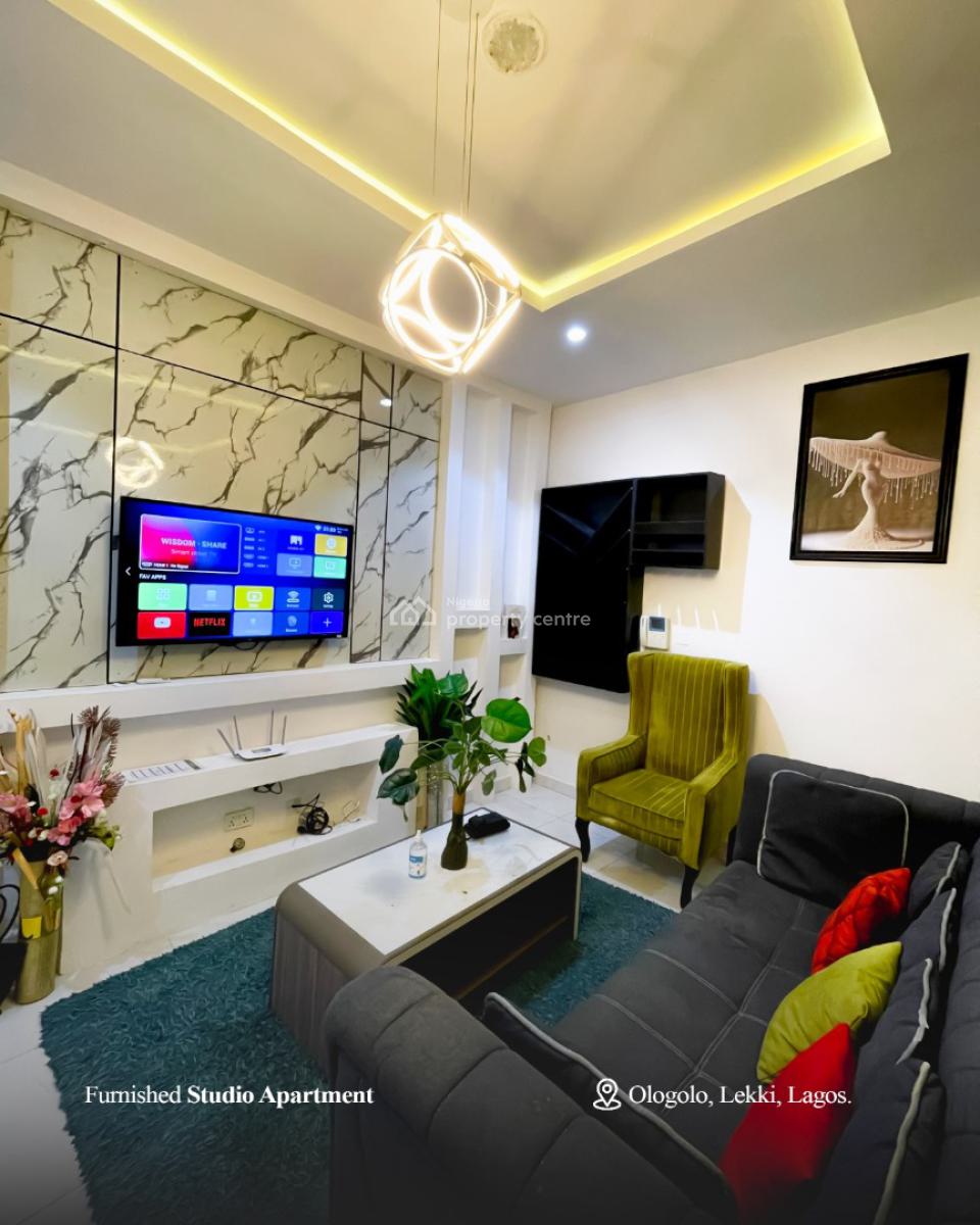 Luxury Furnished Studio Apartment with Swimming Pool, Gym, Tennis, Etc, Justice Court, Ologolo, Lekki, Lagos, Self Contain (single Rooms) for Rent