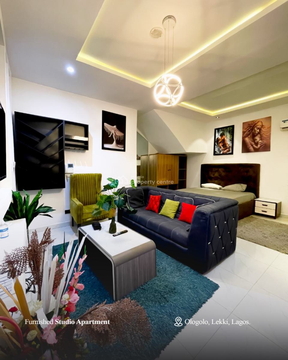 Luxury Furnished Studio Apartment with Swimming Pool, Gym, Tennis, Etc, Justice Court, Ologolo, Lekki, Lagos, Self Contain (single Rooms) for Rent