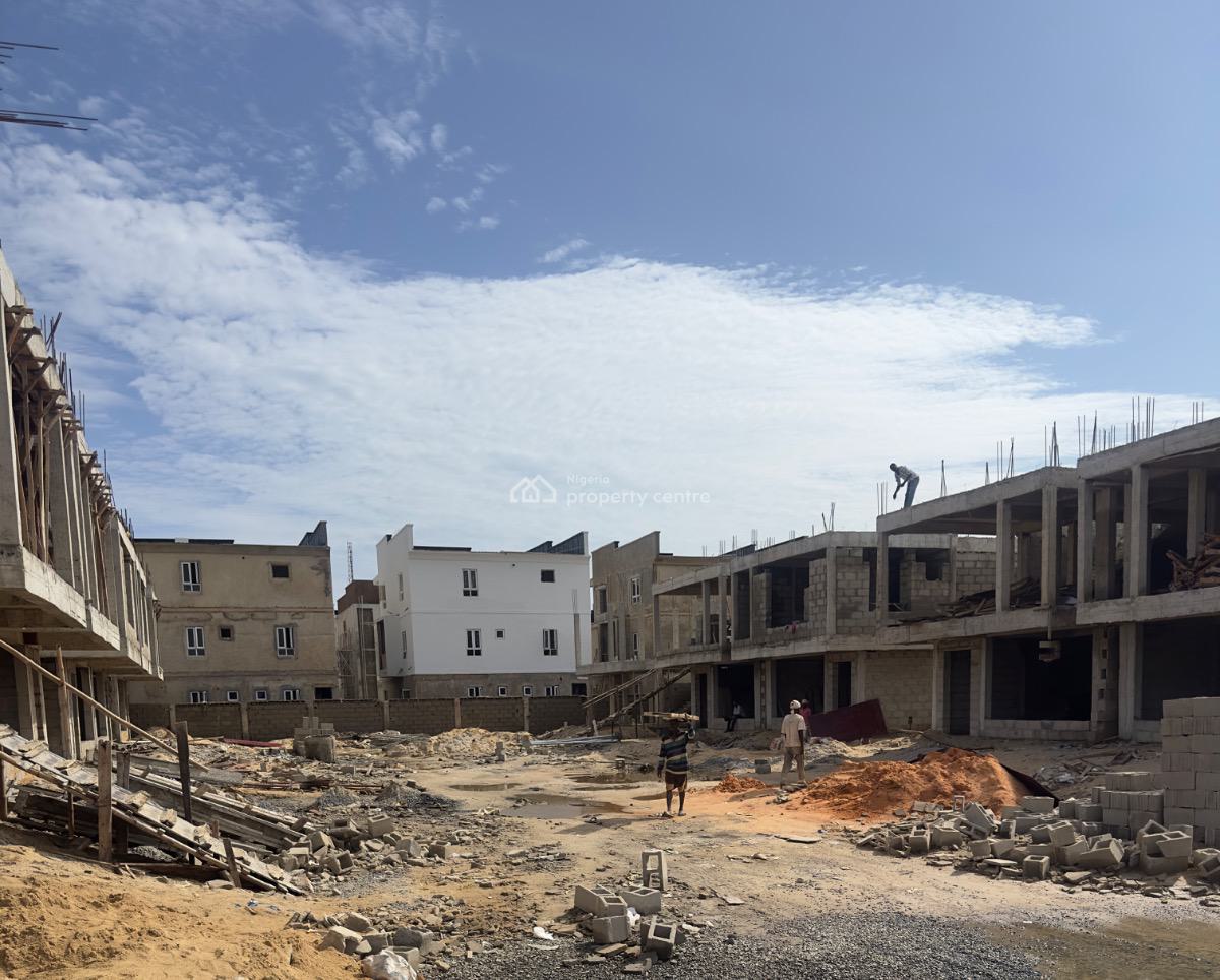 Offplan 5 Bedrooms House, Western Foreshore Estate, By Pinnock Beach, Osapa, Lekki, Lagos, Semi-detached Duplex for Sale