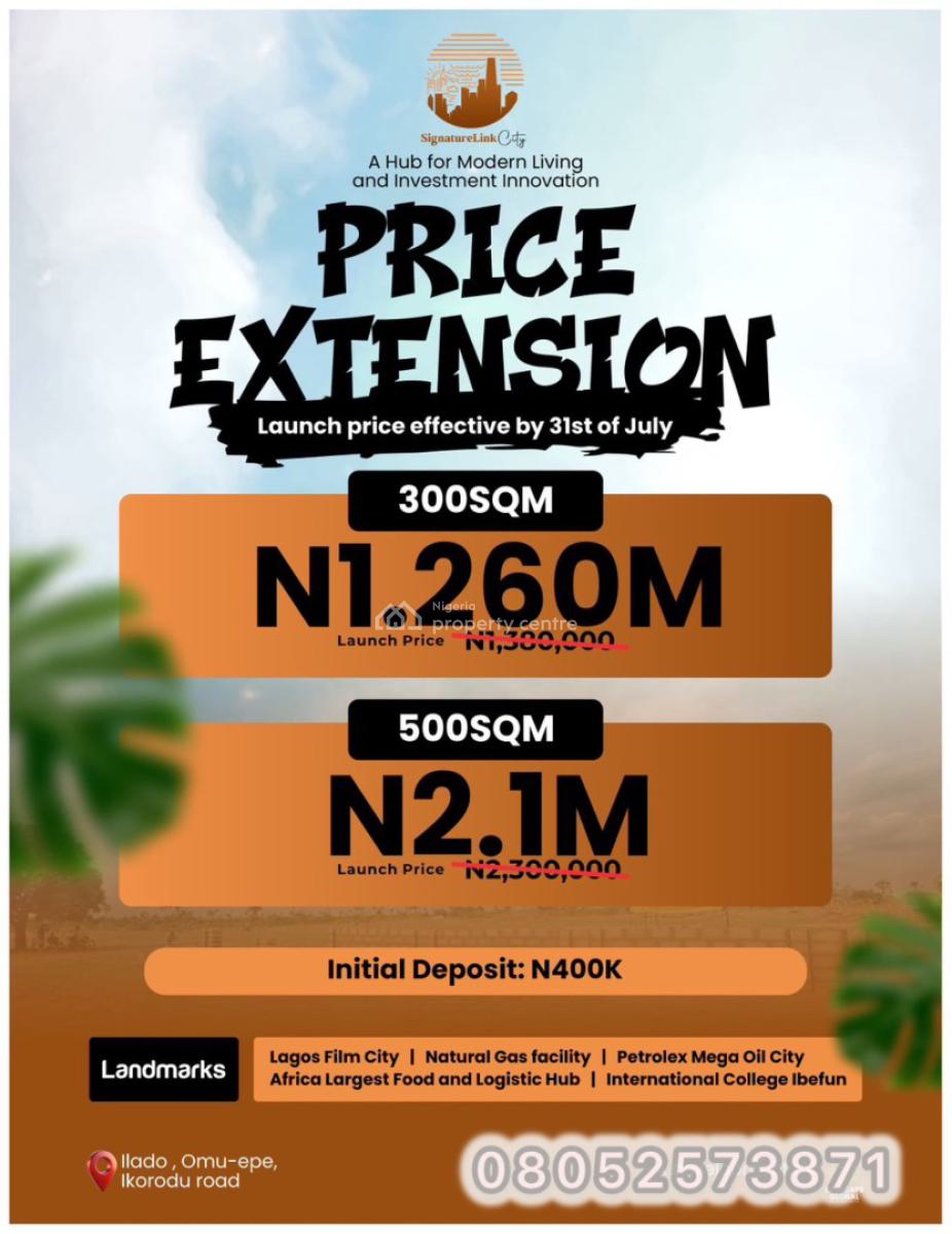 Signature City: Dry Land in a Fast Developing Location, Ilado, Off Omu-epe, Ikorodu Road, Ikorodu, Lagos, Mixed-use Land for Sale